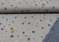Preview: Milo Strickstoff grau blau mit Pfötchen